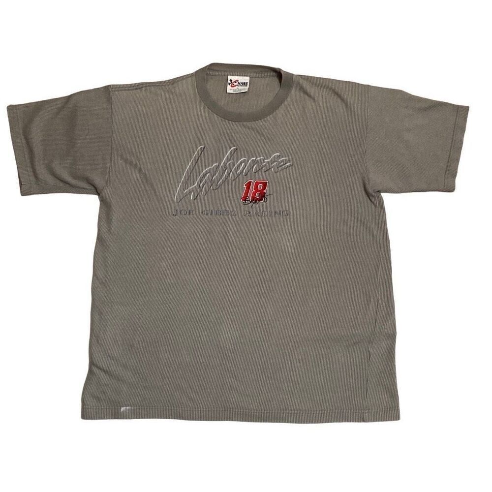 Vintage Chase Authentics Bobby Labonte #18 Joe Gibbs Racing Ribbed Shirt Men XL